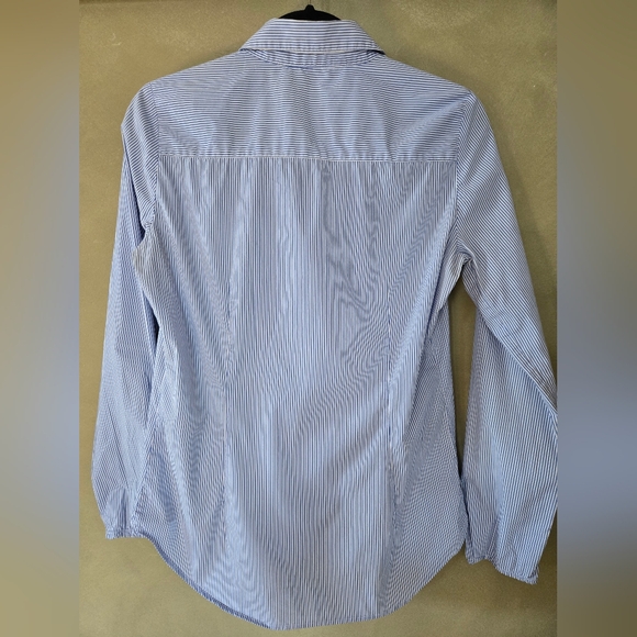 Zara | Blue Striped Women's Top, Size L (Made Small) - Picture 3 of 9